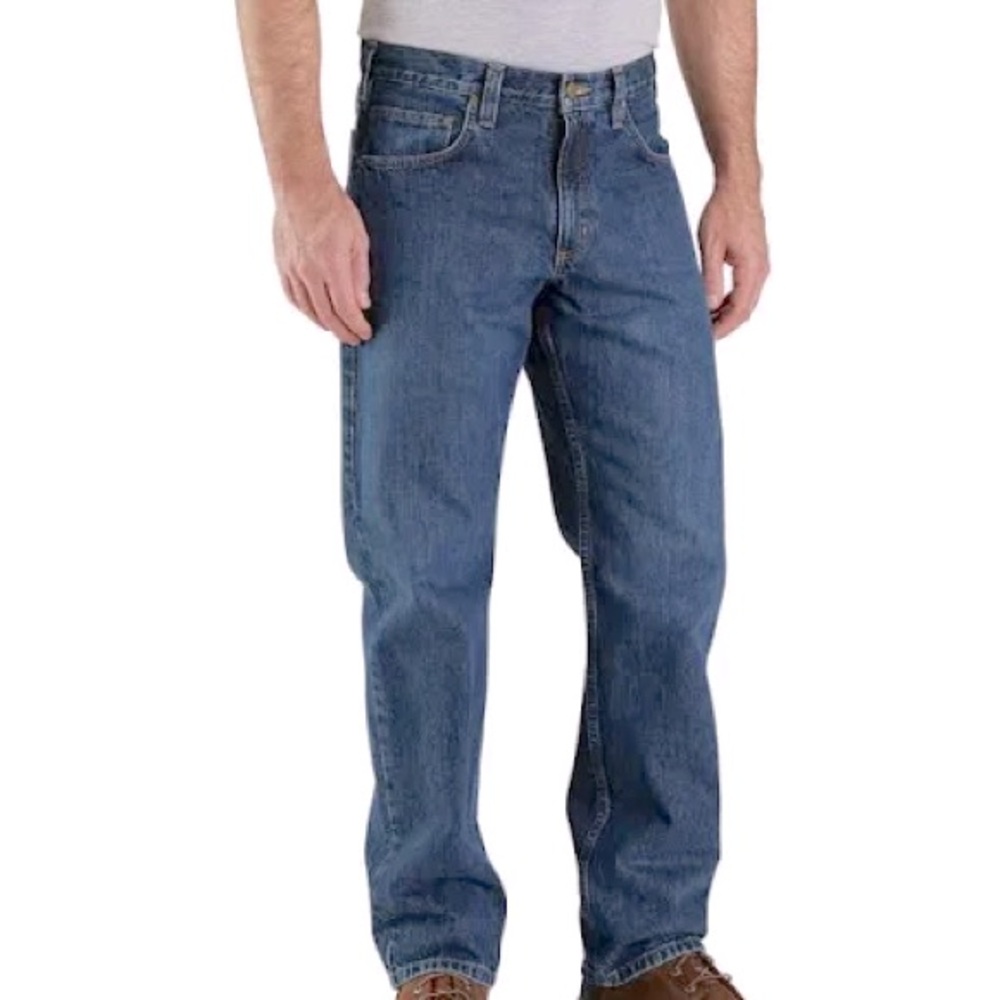 Carhartt Rugged Flex Relaxed Fit Utility Cotton Stretch Blue Jeans 52x30 NWT